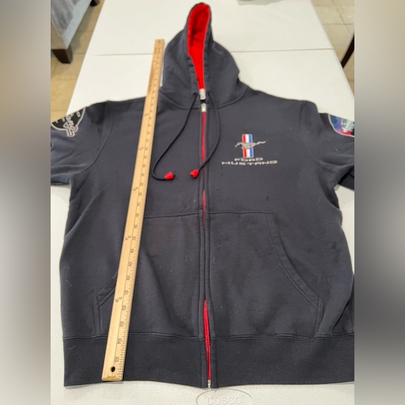 The Bradford Exchange Ford Mustang embroidered hoodie adjustable drawstrings M - Picture 10 of 11